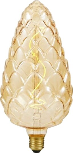 Spl E27 4W XXL Flex Pine Cone filamentpære   200lm gullfarget glass dimbar 2000K   Dimbar : Dimbar Kulør : Ekstra varm