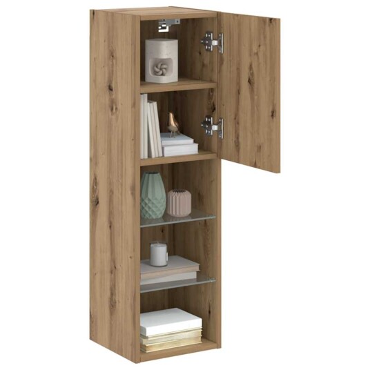 TV-benker med LED-lys 2 stk artisan eik 30,5x30x102 cm 8721158556875 TV-benker med LED-lys 2 stk artisan eik 30,5x30x102 cm 8721158556875
