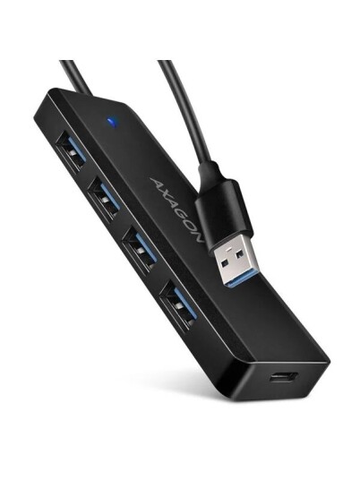 AXAGON USB A Travel Hub Black HUE C1A