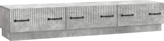 TV skap med skuff Betonggrå 147 x 34,5 x 27 cm Konstruert tre