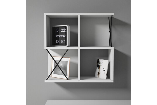 Vegghylle Amtorp 60 cm   Hvit|Svart
