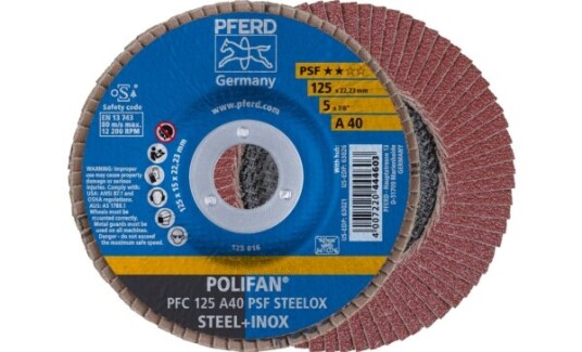 Pferd Lamellskive PFC 125 A 40 PSF Steelox 125mm 12200 rpm 10 stk