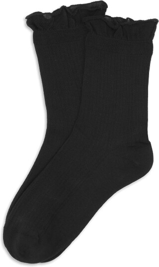SUI AVA Classic Frilly Socks   Black   37 41