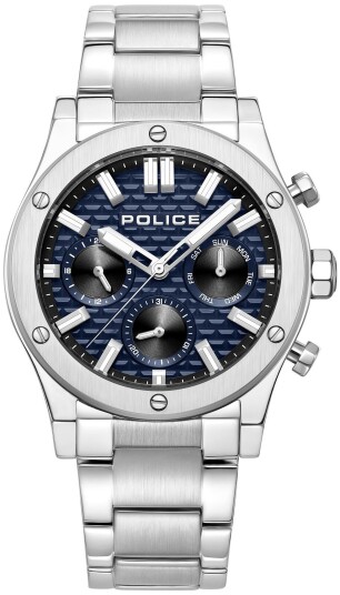 Police Herreklokke PEWJK0006204 Polysh Blå/Stål Ø42 mm