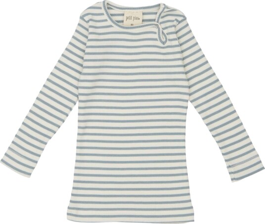 Mint Grønn Stripete Petit Piao LS T shirt Genser (74 / 9 mnd)