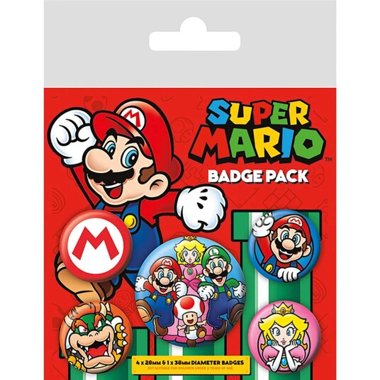 Super Mario Pins 5-pk -  - Voksen - Metall
