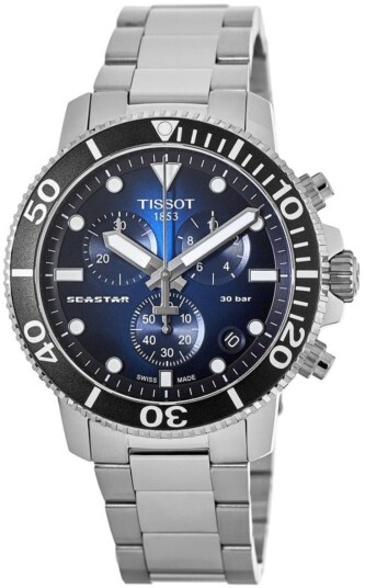 Tissot Herreklokke T120.417.11.041.01 Seastar 1000 Blå/Stål Ø45.5