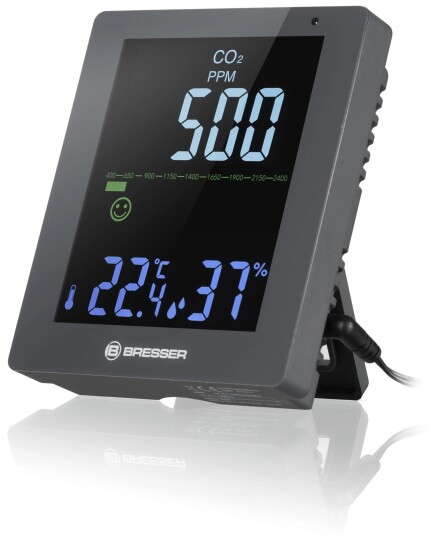 Bresser 7004020G Luftkvalitetsm??ler ??? Temperatur Luftfuktighet CO2 ??? Grå?