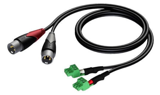 Unknown Procab Cla834 2xxlr M 2xterm Block 1,5m 2 X Xlr Han - 2 X Term, Bloc 3p - 3.81mm