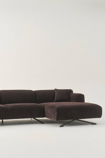 Jotex EDE sofa 3-seter - sjeselong høyre Mørk brun 1619245-01-0 1726584-02-0