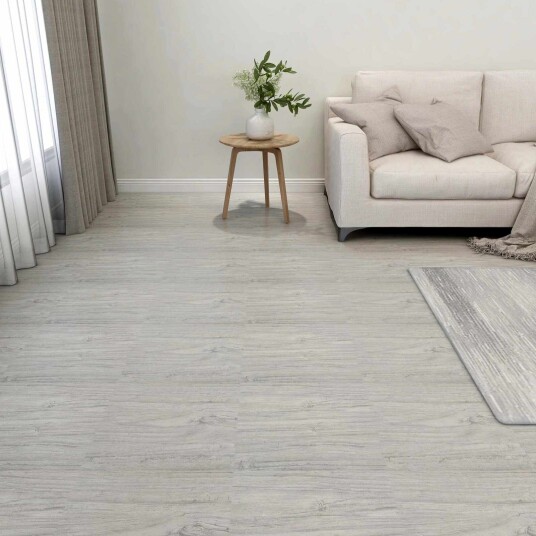 Gulvplanker 5,11 m² 55 pcs PVC Grå og tre