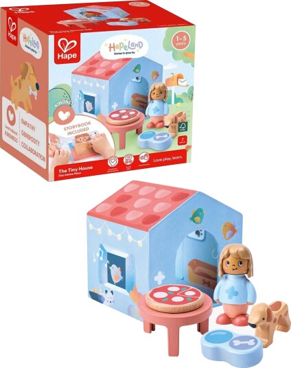 Hape Tiny House Lekesett med 7 Deler - Flerfarget Hape Tiny House Lekesett med 7 Deler - Flerfarget