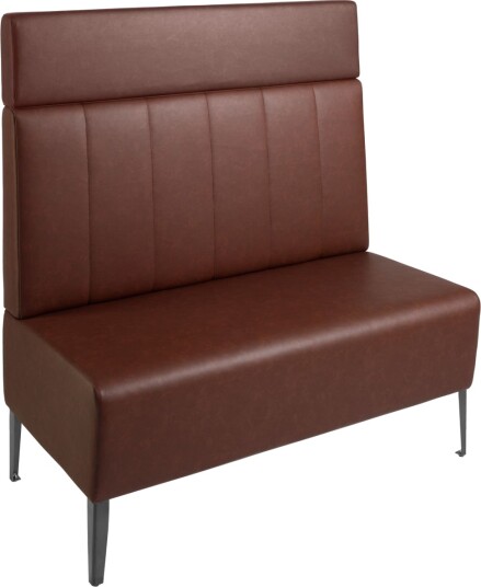 VEGA 2 seters polstret modulsofa 120 Adapto med ryggstøtte og nakkestøtte; 120x64x127 cm BxDxH; Sete Brun Ramme Svart