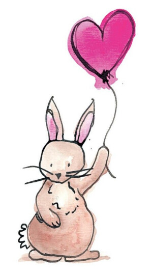 Kort Playing In The Pud Bunny Balloon