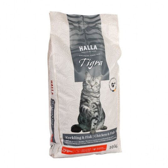 Halla Pet Food Halla Foder Tigra Fugl & Fisk 10 kg Halla Pet Food Halla Foder Tigra Fugl & Fisk 10 kg