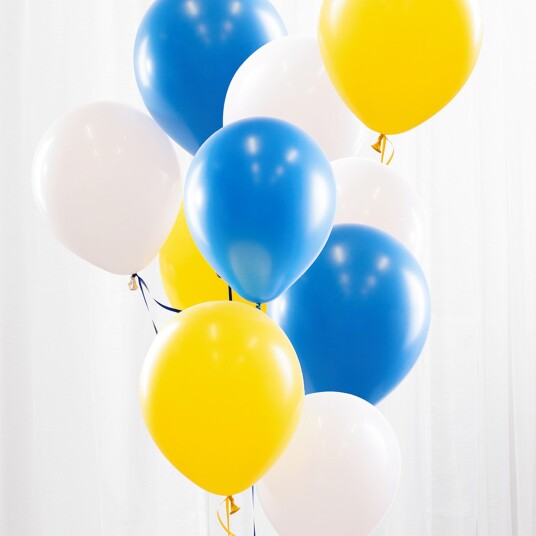 Ballongkungen AB Ballongbukett Blå/Gul