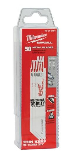 Milwaukee Tigersagblad 50-pakning 150 mm 18 TPI til Elektroverktøy