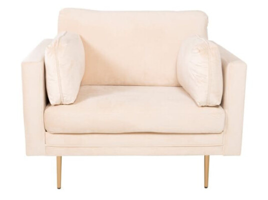 Møbel24 Boom Lenestol Velour Lysbeige.