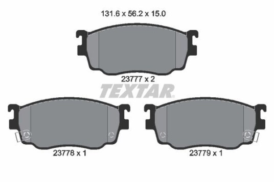 Bremseklosser TEXTAR 2377701 Bremseklosser TEXTAR 2377701