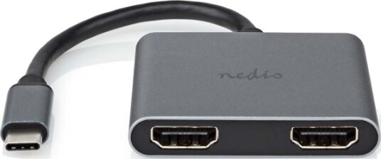Nedis USB C til 2x HDMI adapter 0.1m CCGP64670BK01