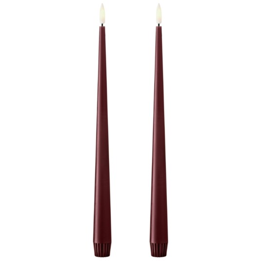 Ester & Erik Led Stearinlys 2 pk 30 cm Deep Wine Ester & Erik Led Stearinlys 2 pk 30 cm Deep Wine