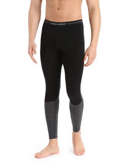 Icebreaker ZoneKnit 200 Leggings M'sblack/jet hthr/cb XL