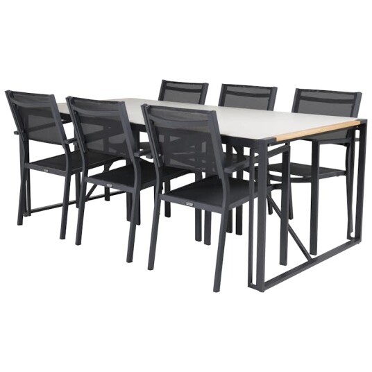 Spisegruppe Venture Home tily 200 med 6 Copacabana Spisestoler