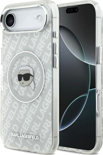 Karl Lagerfeld IML Karl Head Logo MagSafe iPhone Air Case - Gray
