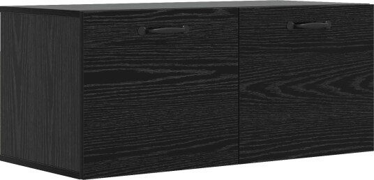 vidaXL Veggskap Veggmontert Svart eik 80 x 36,5 x 35 cm Konstruert tre