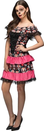 Day of the Dead Kostymekjole til Dame Day of the Dead Kostymekjole til Dame