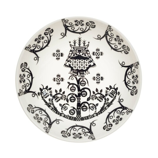 iittala Taika dyp tallerken 20 cm svart mønstret