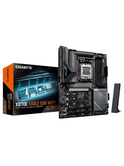 Gigabyte X870E EAGLE X3D AMD ATX Hovedkort med WIFI7 og DDR5