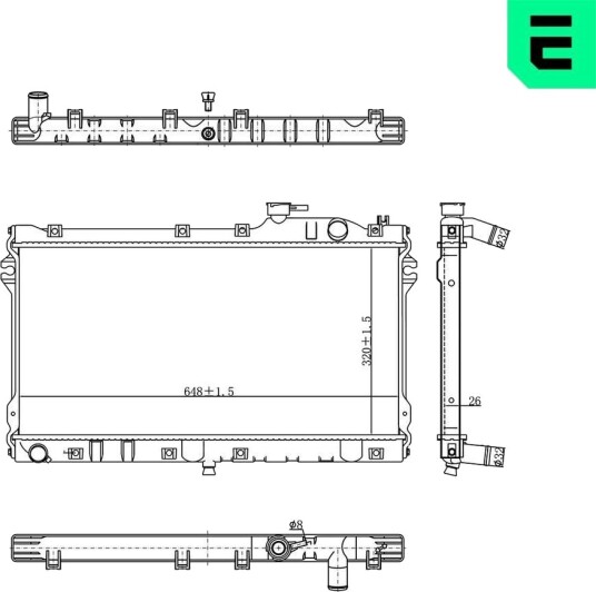 ERA 673445 Radiator motorkjøling