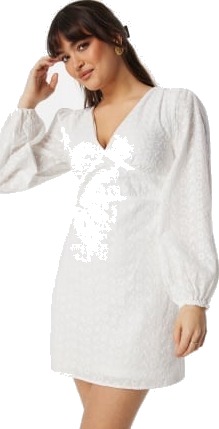 VILA Vimalina L/S short dress Cloud Dancer 38