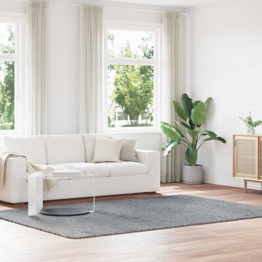  Flossteppe med lang luv NAVARRA sølvgrå 200x290 cm polyester 8721158558381