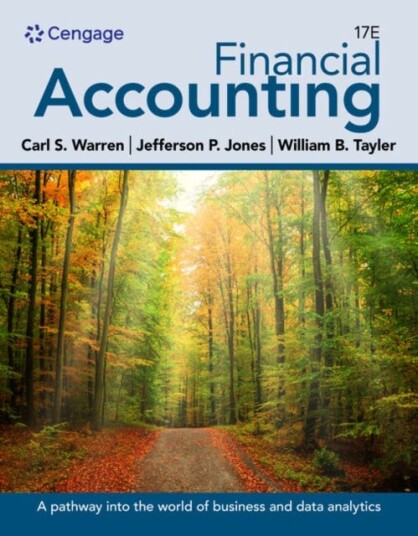 Financial Accounting Av William (Brigham Young University) Tayler, Jefferson (Auburn University) Jones, Carl (University Of Georgia Athens) Warren