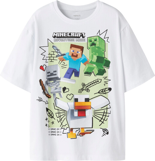 Name It Nkmsena Minecraft Ss Nreg Top Box Bfu White 122 128 Name It Nkmsena Minecraft Ss Nreg Top Box Bfu White 122 128