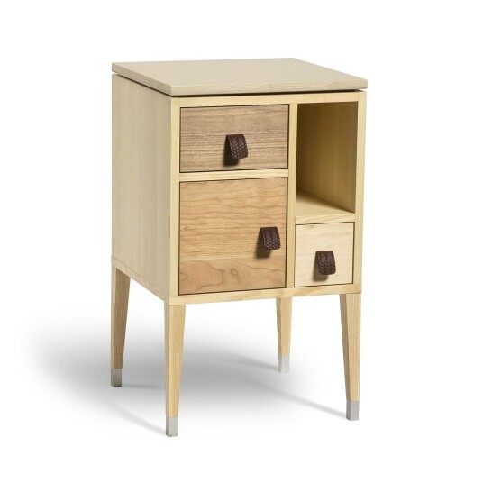 Mavis Abisko Bedside Table Tall Legs Veneer