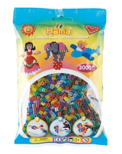 Hama Ironing Beads mix-transparent 3000pcs. Hama Ironing Beads mix-transparent 3000pcs.