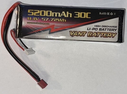 Vant Battery 11.1V 5200mAh 30C Deans  XH