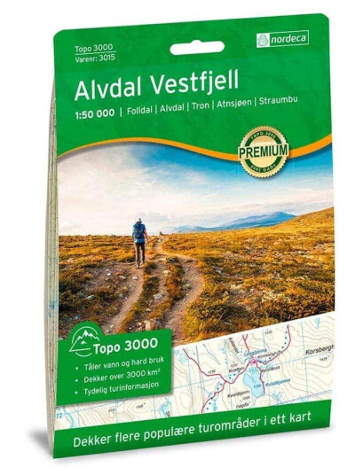 Topo 3000 Alvdal Vestfjell turkart 1:50000