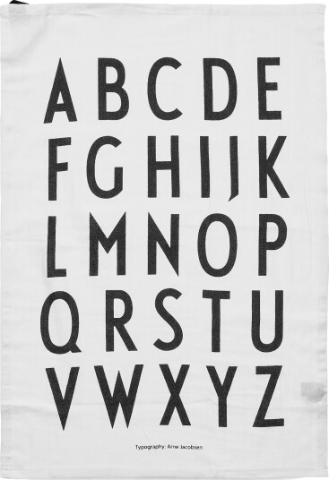 Design Letters Classic Tea Towel 2 Pack   White   60X40CM