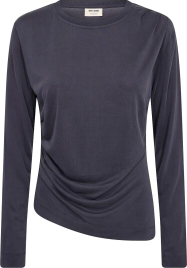 MOS MOSH Mmami O Ls Draped Tee SALUTE NAVY XS