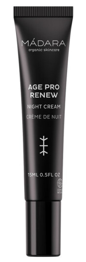 Mádara Age Pro Renew Nattkrem 15ml for Moden Hud, Fuktighetsgivende og Antirynke
