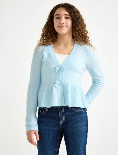 Lindex Cardigan Knitted Peplum   Blue   146/152