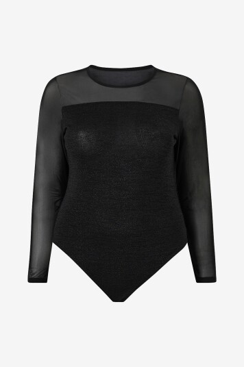 Only Carmakoma Topp carEsther Glitter Body Svart