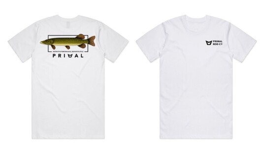 Primal Rod Co Artist Tee Pike White Primal Rod Co Artist Tee Pike White