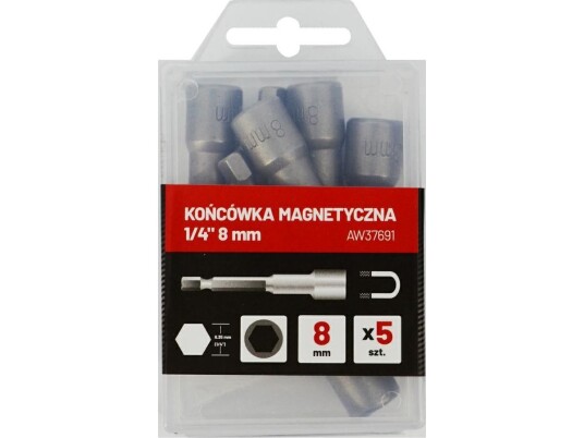 Aw-Tools Awtools Aw Magnetisk Bit 1/4" 8Mm Aw37691