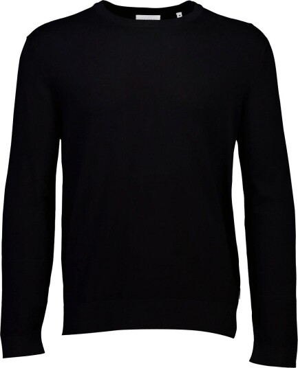 Lindbergh Soft Viscose Blend O Neck Knit   Black   XL