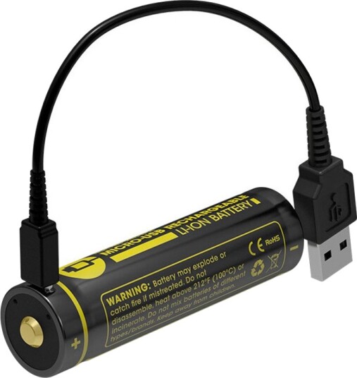 Nitecore 18650 Oppladbart Batteri 2600mAh med Micro-USB
